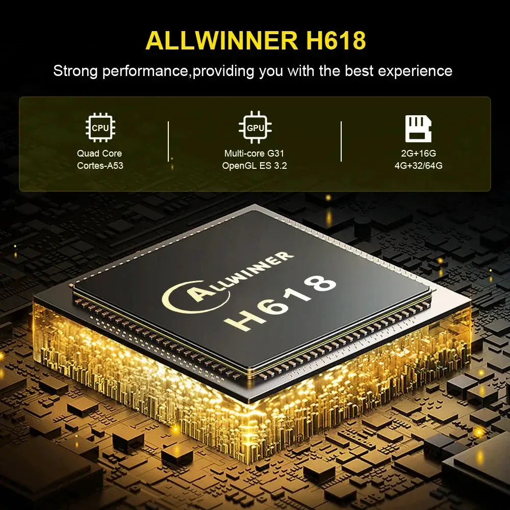 Transpeed Android 12 TV Box Allwinner H618 Dual Wifi 32G 64G