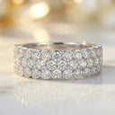 Moissanite Ring in Sterling Silver Wave EEFBA