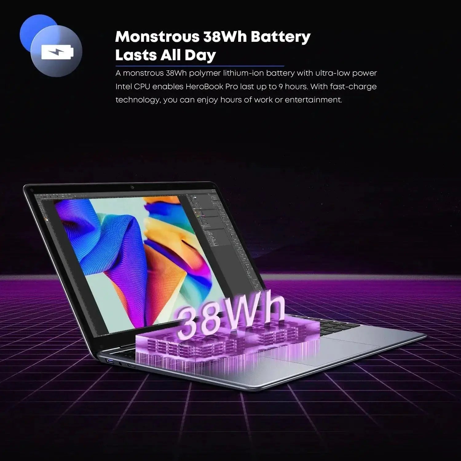 HeroBook Pro Enhanced Productivity Laptop for Work and Study