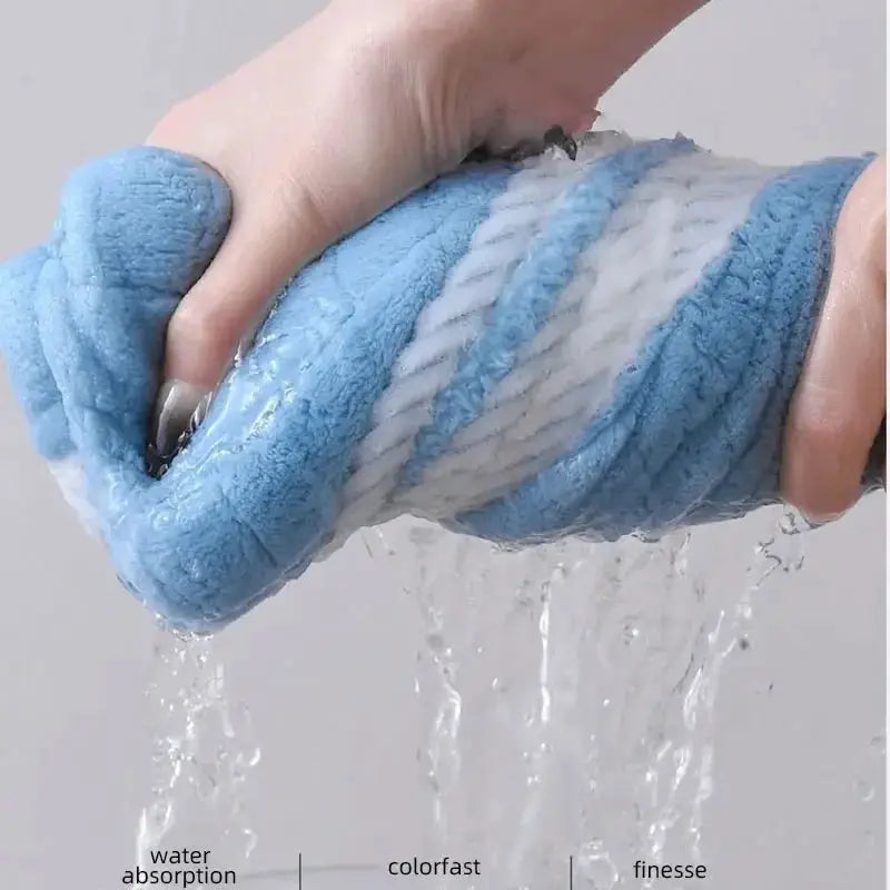 Square Spiral Bath Towel Designer Solid Color Quick Drying