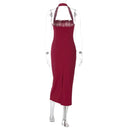 Flattering Halter Maxi Dress for Prom