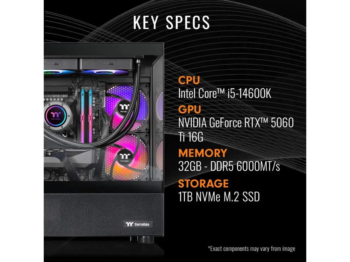 Thermaltake Gaming Desktop Pc Ne Intel Core Ssd Geforce Rtx — product view 2