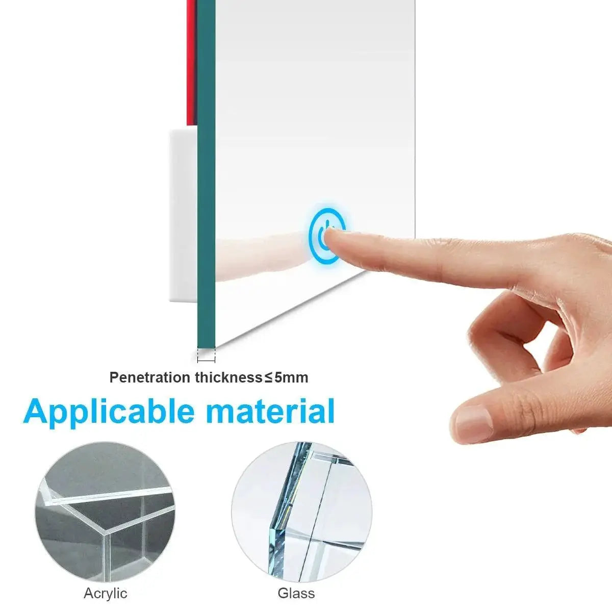 Smart Glass Compatible Bathroom Lighting Switch Elevate