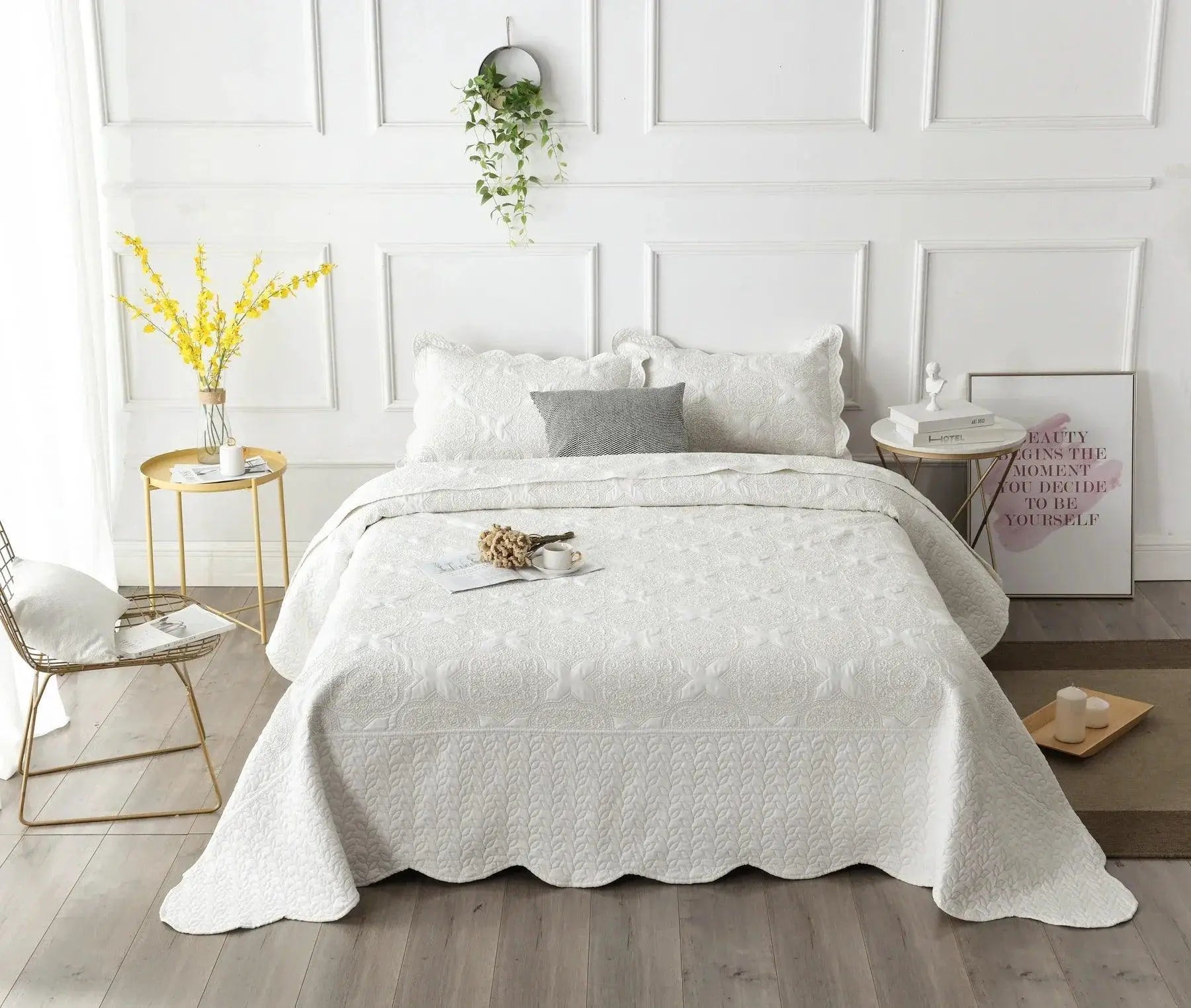 1/3pc Luxury Euro Style Bedspread Cotton Filling Summer Blanket - OurLum.com