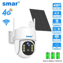 Solar-Powered 4MP PTZ IP Security Camera with Night Vision