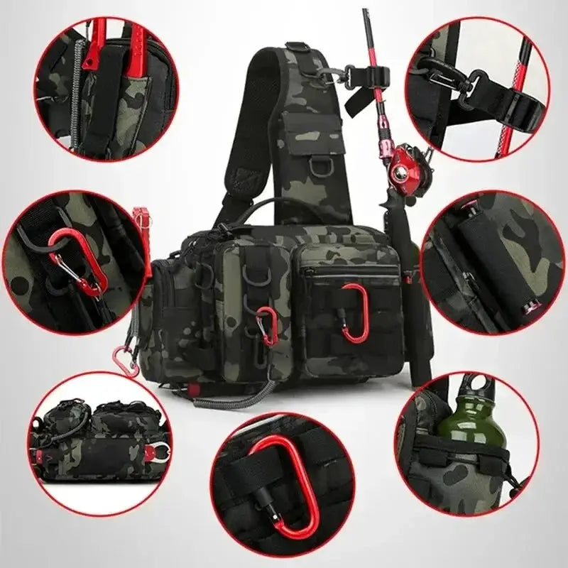 Fishing Tackle Backpack With Lure Box Gear Storage
