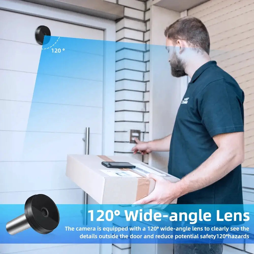 Awapow Wireless Door Peephole Camera 3.5 Inch Digital Door Viewer Doorbell 120° LCD Screen Monitor Home Security No Need WiFi