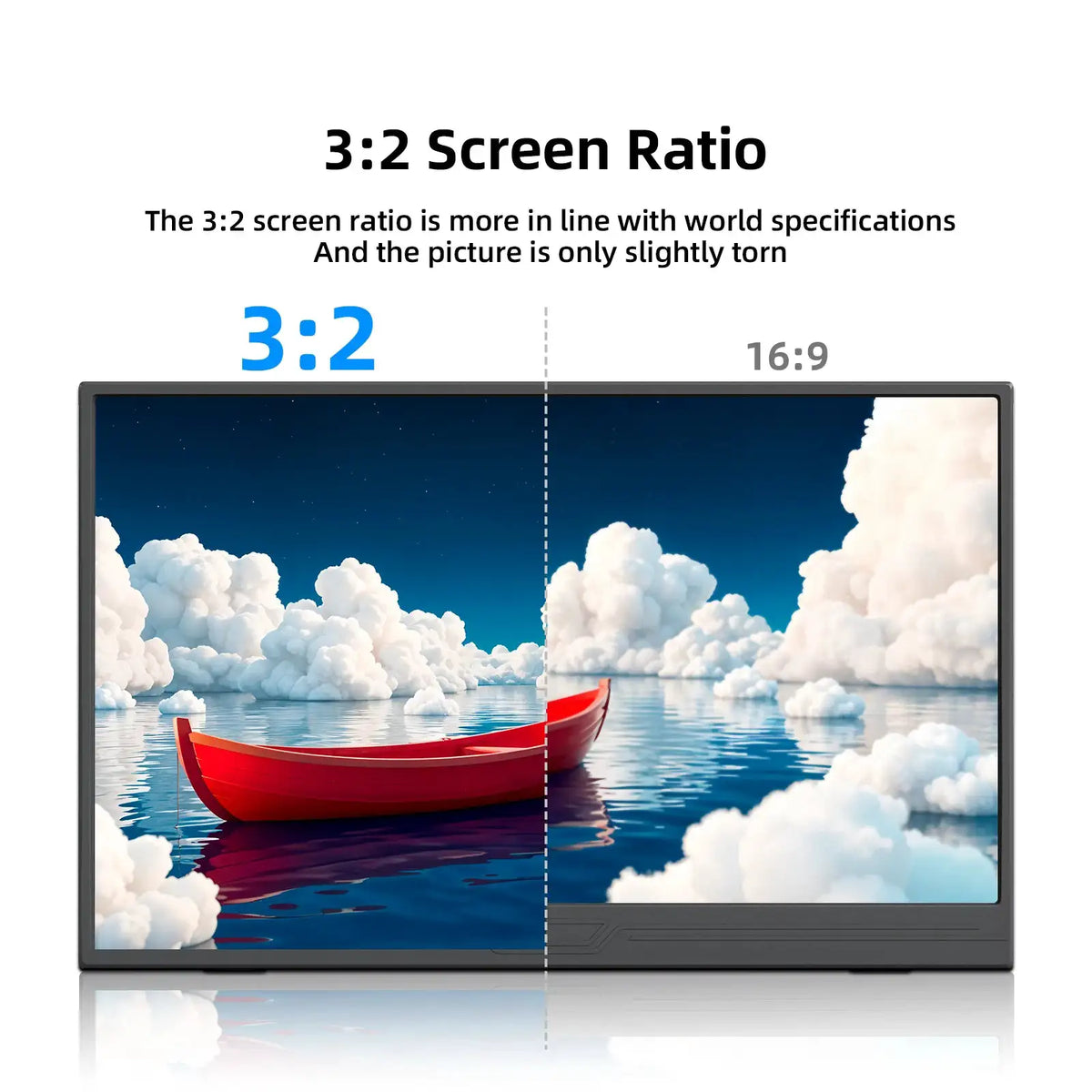 ZSUS 16" Portable Monitor 100%sRGB 1200P IPS Screen Travel Gaming Computer Display for Steam Deck Laptop Switch PS4 PS5 Xbox
