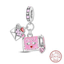 100 Sterling Silver Red Apple Bow