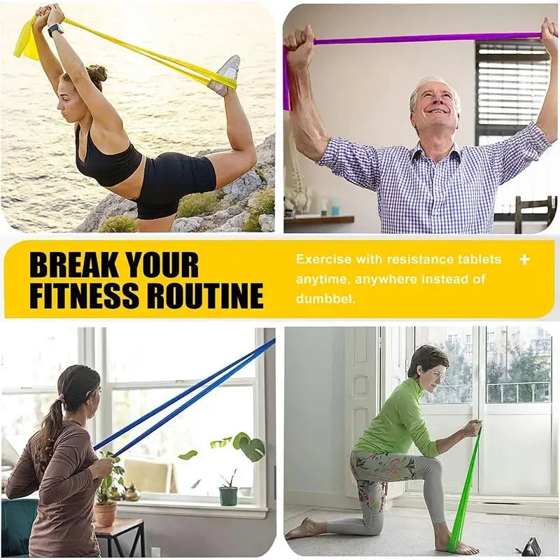 Versatile TPE Resistance Bands Set for Home Gym Workouts