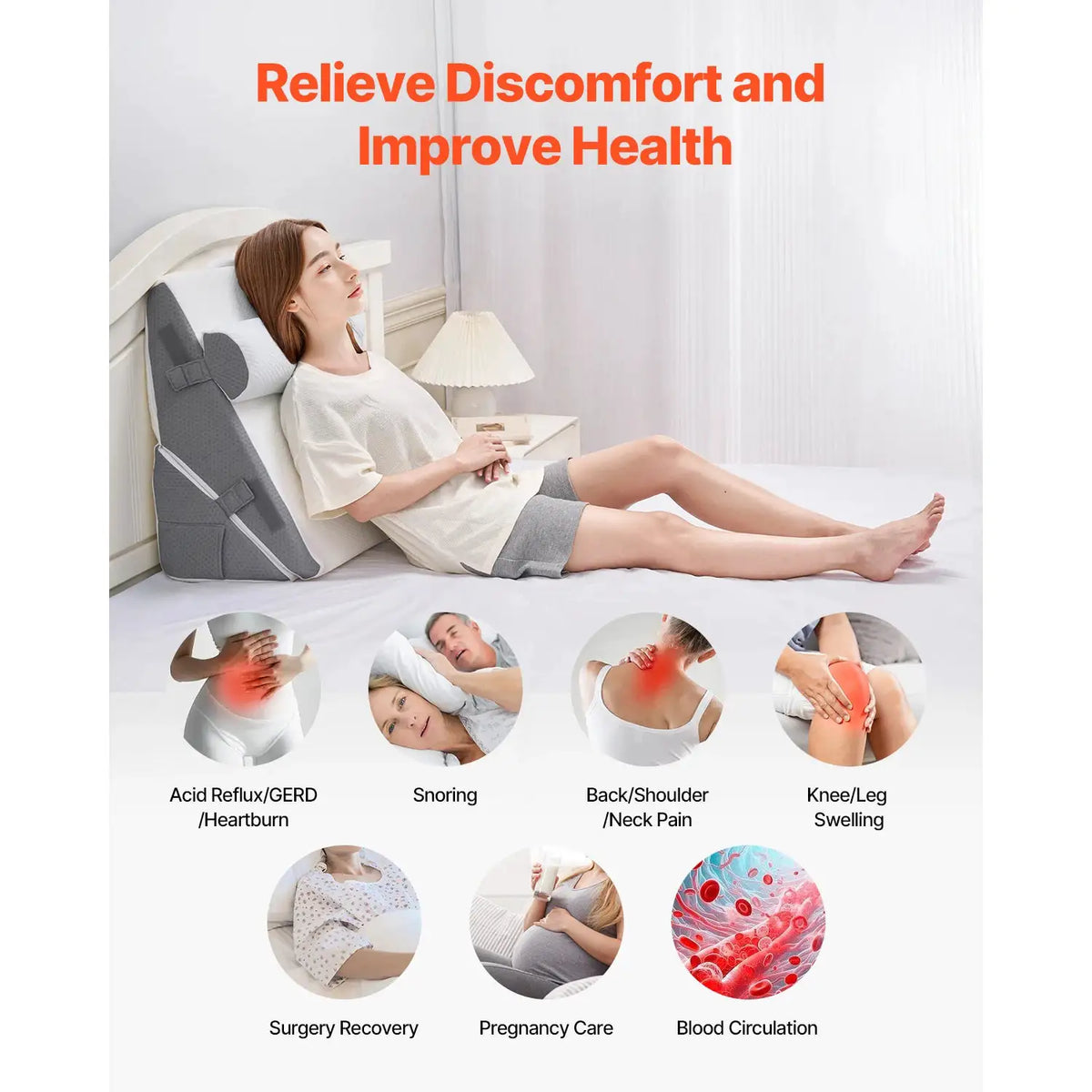 Adjustable Bed Wedge Pillow Set — product view 5