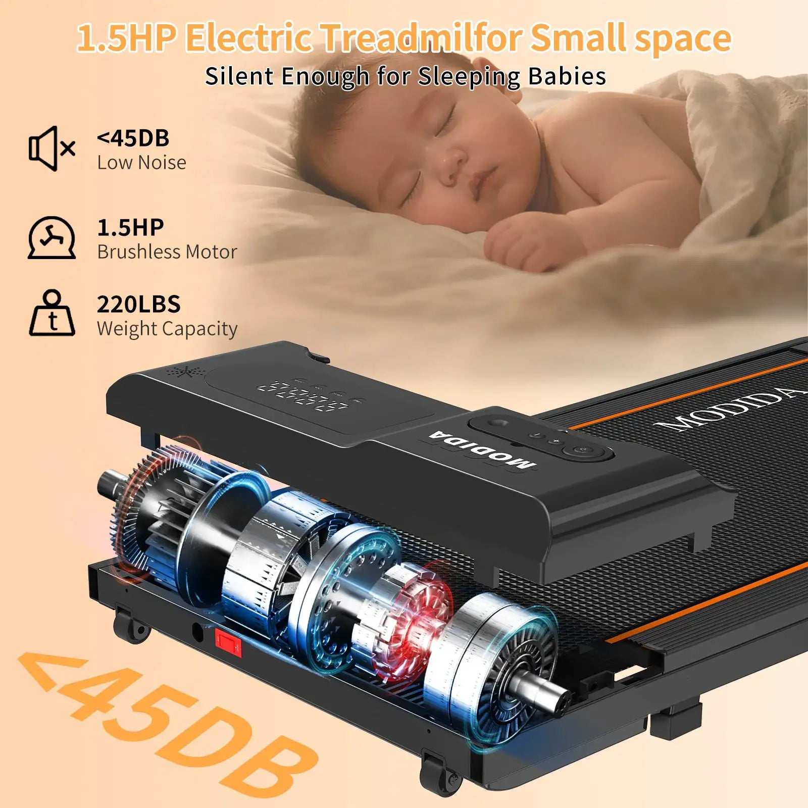 Walking Pad Treadmill 3.5HP Under Desk Portable Compact Machine 12 Speed LED Display 300 LBS Capacity Quiet for Walking Jogging Running for Home Office Apartment