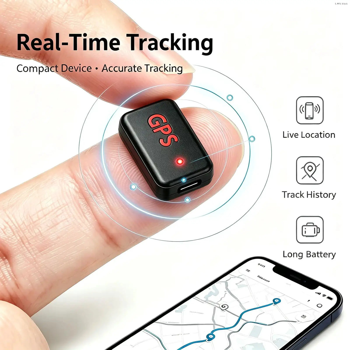 2026 New Mini GPS Tracker, Magnetic Hidden Real‑Time Position Locator, IP67 Waterproof Long Battery Anti‑Lost Tracking Device for Car Motorcycle, Kids Pets Luggage Valuables