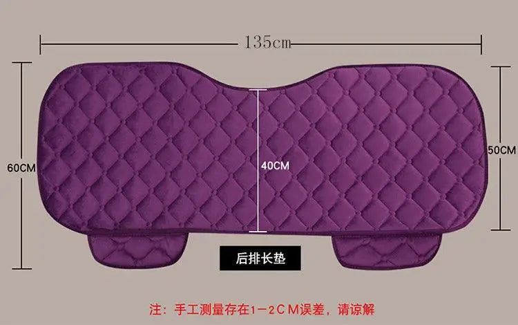 Front And Rear Car Seat Cover Flocking Cloth Non Slip Winter