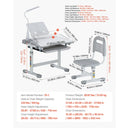 Adjustable Kids Study Desk Set