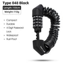 Portable Anti Theft Cable Lock For Helmets And Bikes