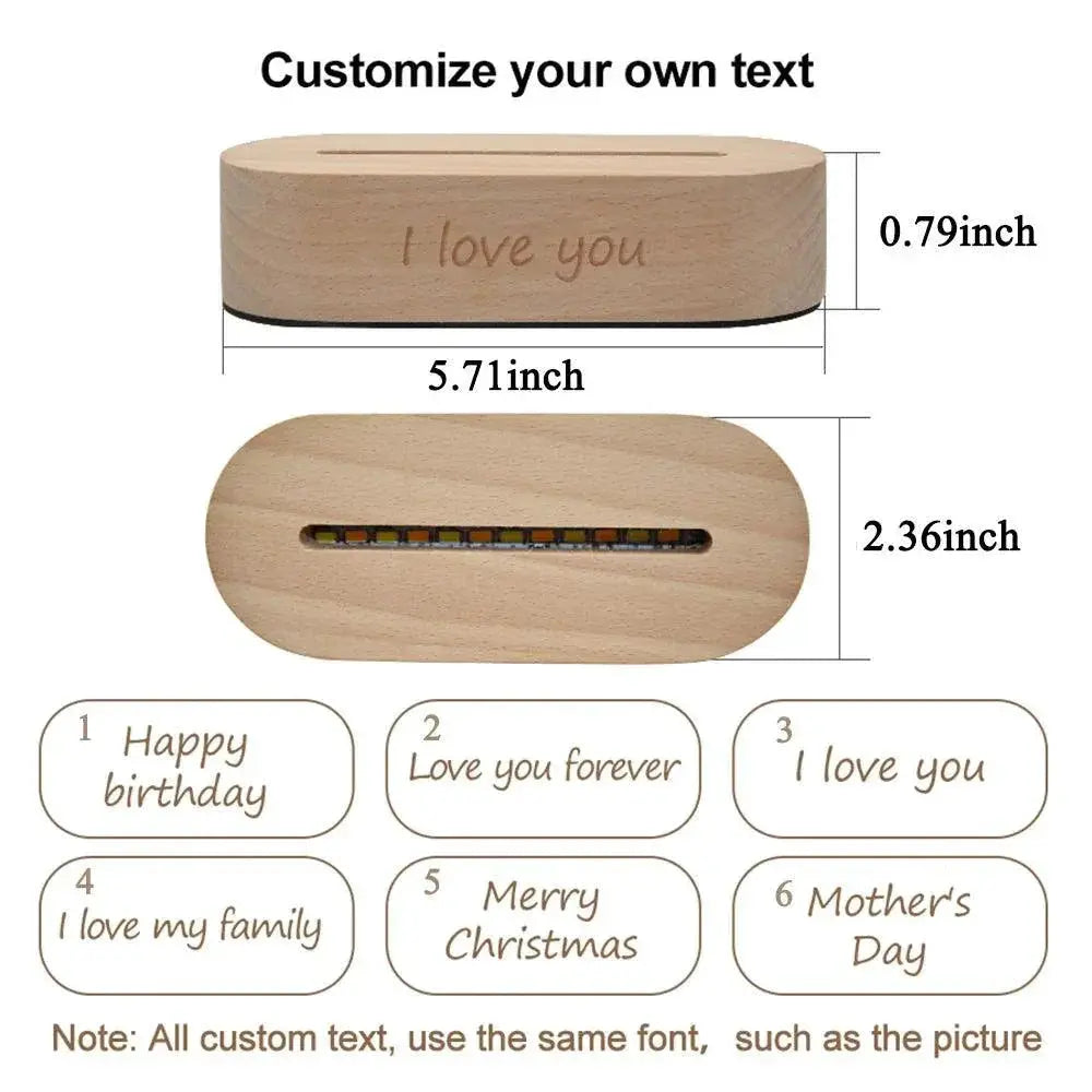 Personalized 3D Photo Lamp Custom Night Light Unique Gift