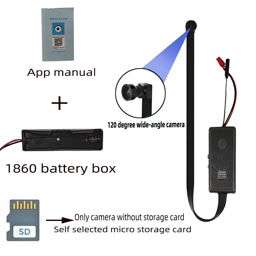 4KFHD, WIFI Miniature Camera, Supports APP Remote Viewing, Motion Detection, Loop Storage, Portable 1080P Small Camera