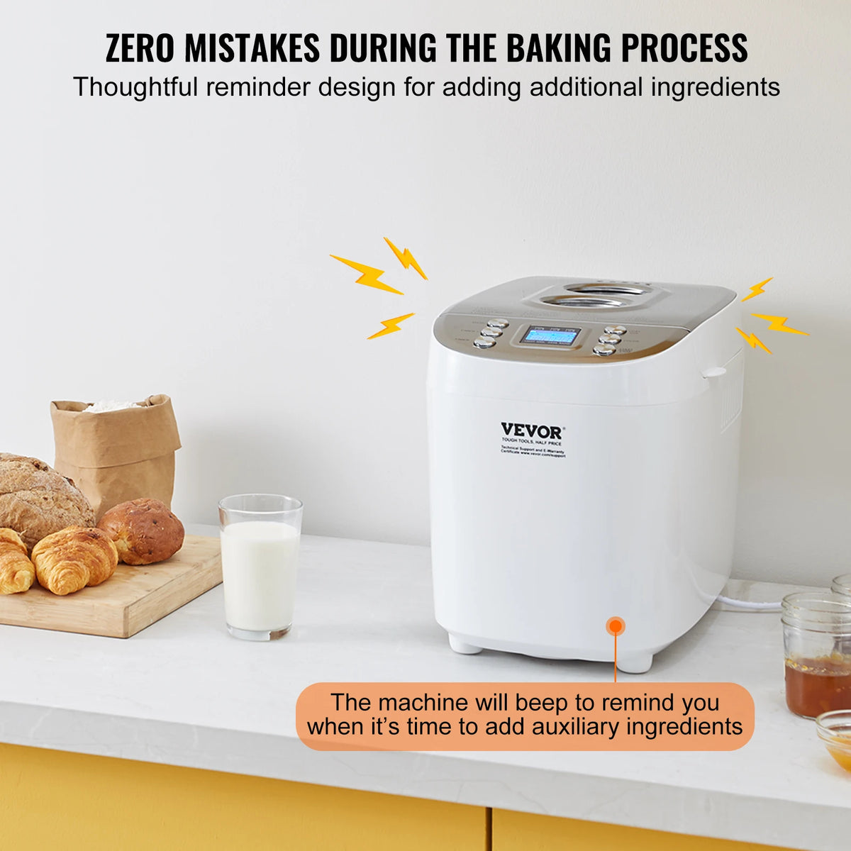 SucceBuy LB Bread Maker Dough Machine Nonstick Ceramic Pan — product view 6