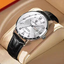 Premium Luxury Leather Wristwatch Waterproof Timepiece