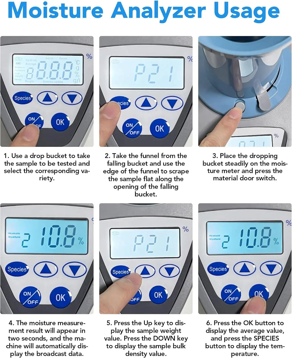 Digital Grain Moisture Meter Wheat Corn Rice Moisture Tester — product view 1