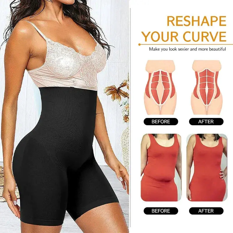 High Waisted Shapewear Shorts For Women Tummy Control