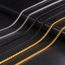 Skyrim Fashion 60cm Long Box Chain Necklace Men Jewelry
