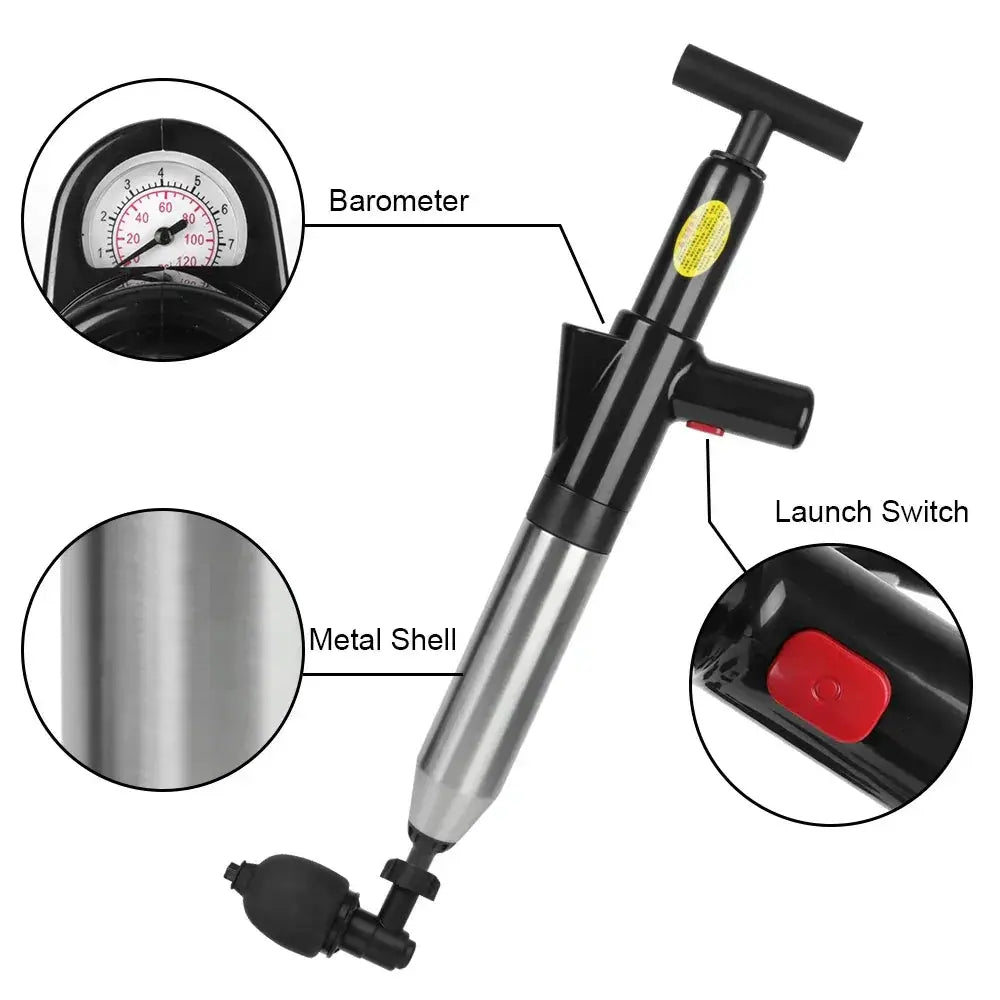 Toilet Plunger High Pressure Drain Clog Remover Tool