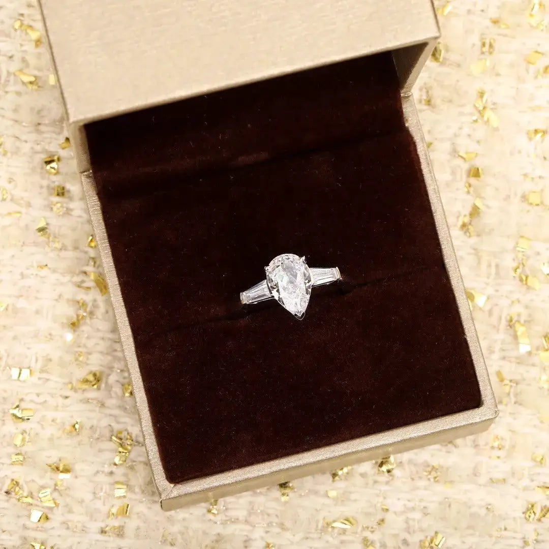 Sterling Silver Silver Moissanite Engagement Ring — product image 5