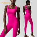 Plus Size Yoga Jumpsuit - Super Stretch Back