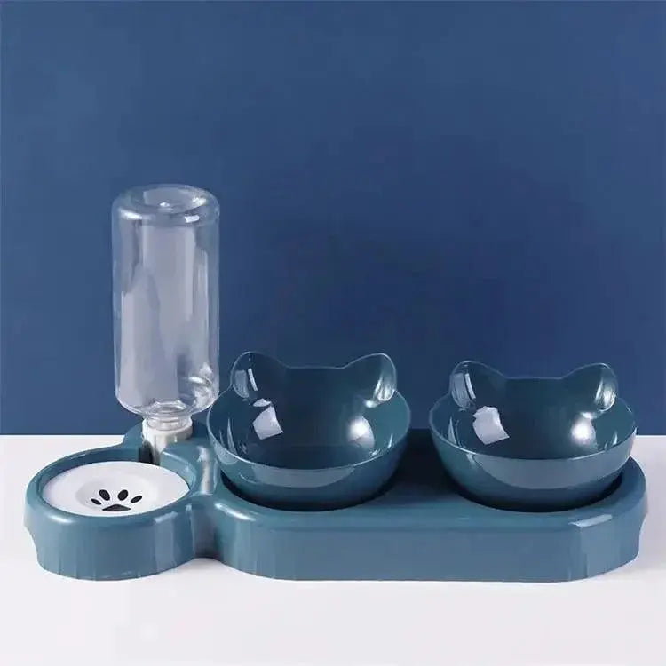 Automatic Pet Feeder Water Dispenser With Raised Stand