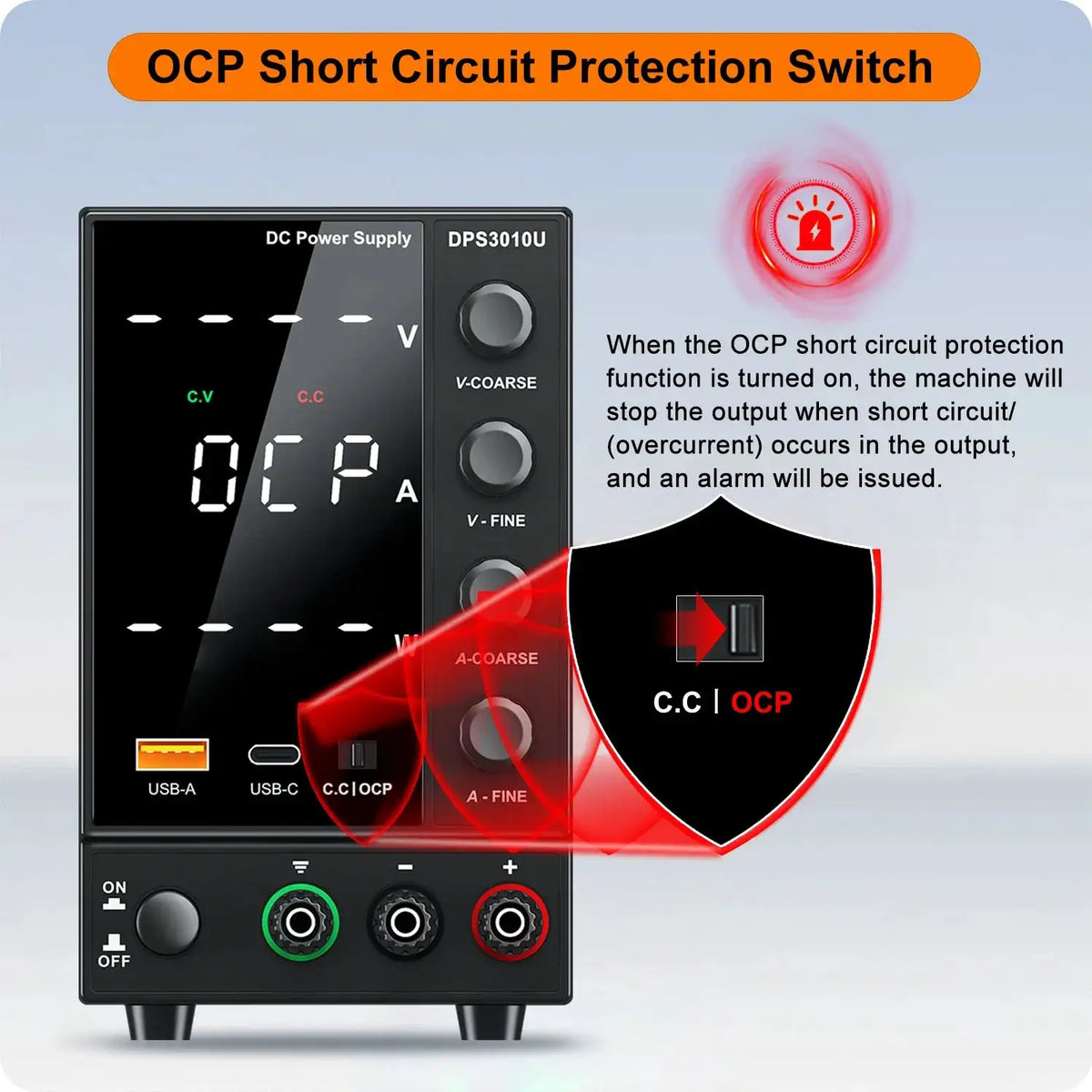 Adjustable DC Bench Power Supply for Electronics — product view 4