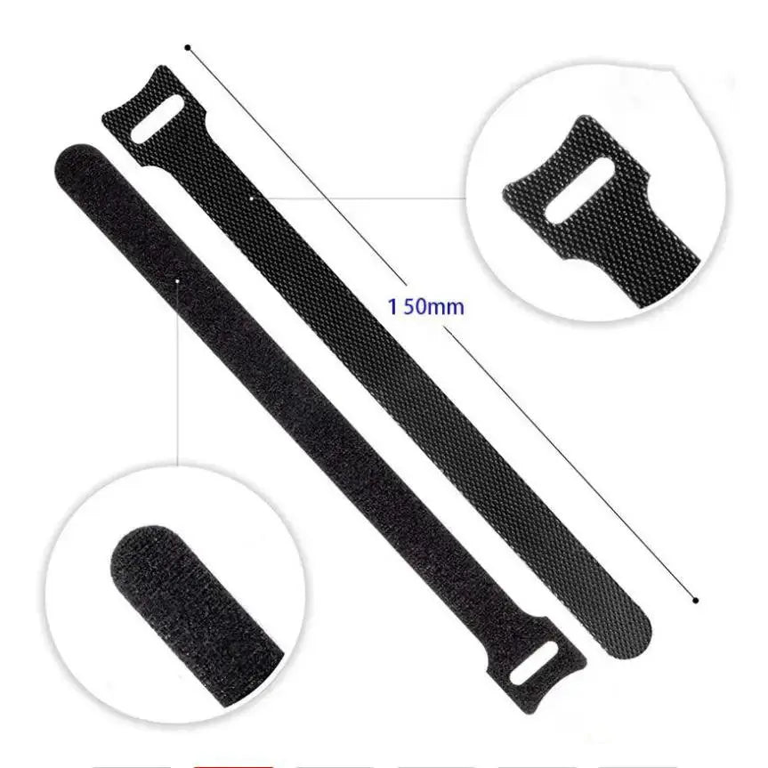 100 Cable Ties 150x12mm T-Buckle Strap Nylon Black Ties - OurLum.com