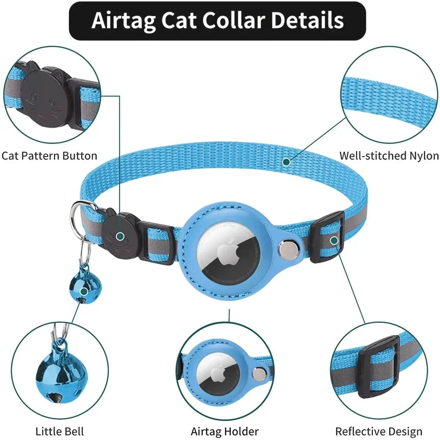 Anti Lost Cat Collar For AirTag Waterproof Tracker