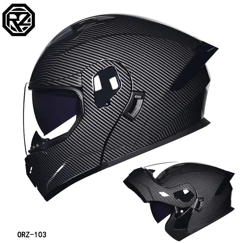 ORZ's latest high-quality motorcycle modular flip helmet ABS material dual lens full helmet DOT batch