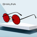 Unisex SHAUNA Retro Round Sunglasses with UV400 Protection
