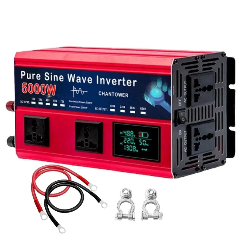 4000W/5000W/5500W Pure Sine Wave Inverter DC 12V/24V/48v/60v/72v To AC 110v Voltage Converter Car Solar Power Inverter