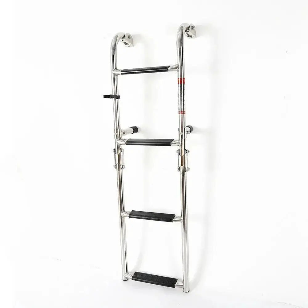 Stainless Steel Telescoping 4 Step Fold Down Boat Ladder