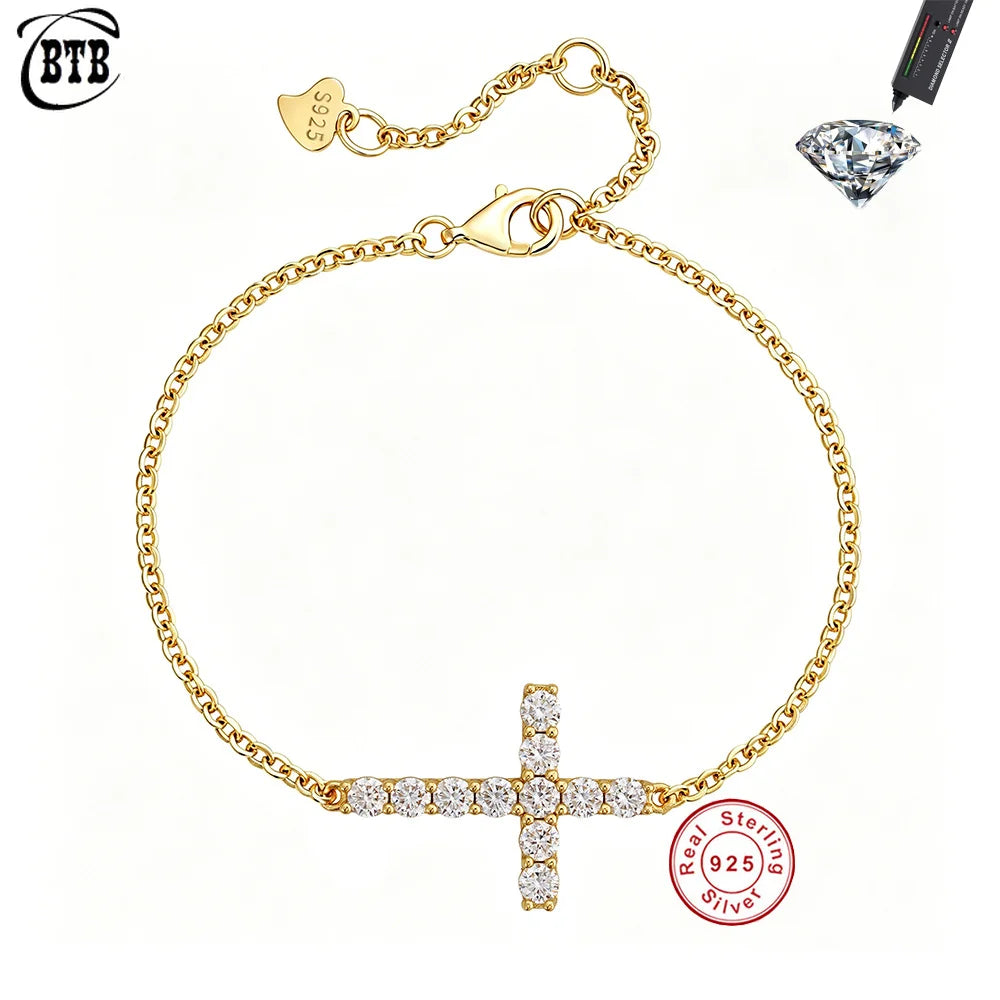 Cross Moissanite Jewelry in Sterling Silver — product view 1