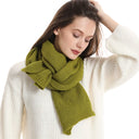 Women's Solid Color Wool Knitted Warm Thickened Scarf Gaiter