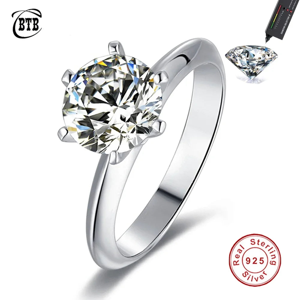 Moissanite Ring in Sterling Silver — product view 1