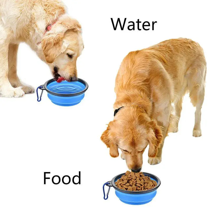 Portable Silicone Dog Bowl Collapsible Travel Feeder