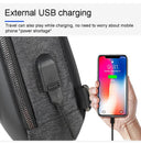 Running Chest Bag for Men USB Charging Sling Pack Unisex