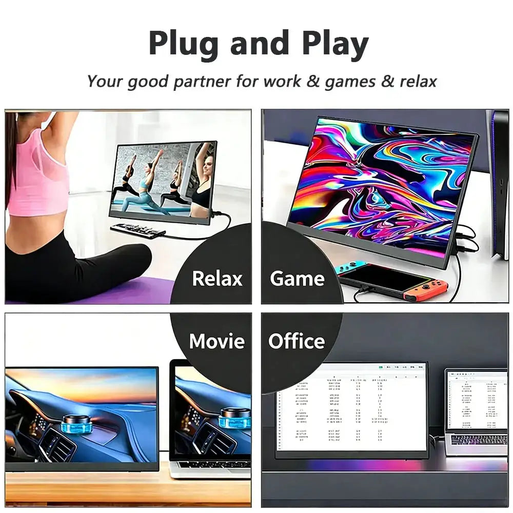 13.3'' Portable Touch Screen Monitor Display 1920*1200 16:10 IPS Panel 100% SRGB Extend Monitor For Mobile Phone Gaming TV Box
