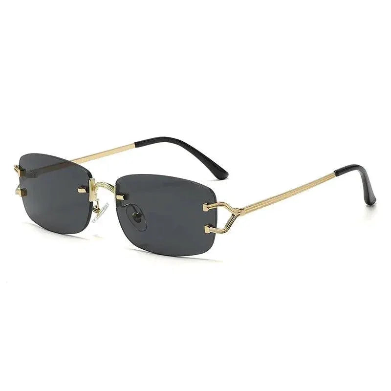 Rimless Rectangle Sunglasses For Men And Women UV Protection