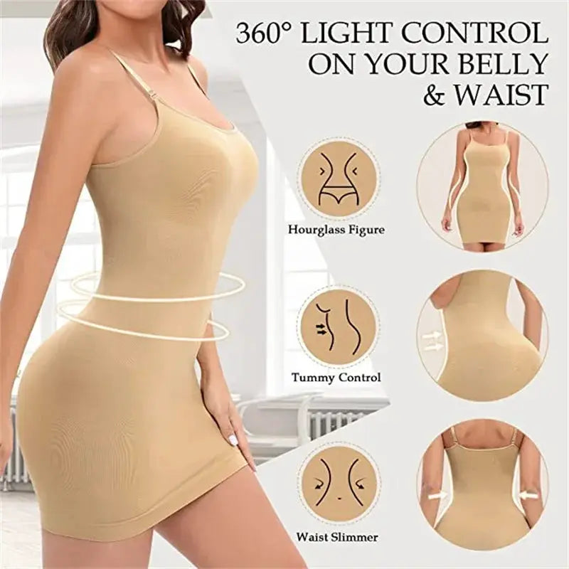 GUUDIA Shapewear Slip With Adjustable Tummy Control Straps