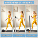 Foldable Treadmill 3 HP Incline 12 Silent Motor Under Desk