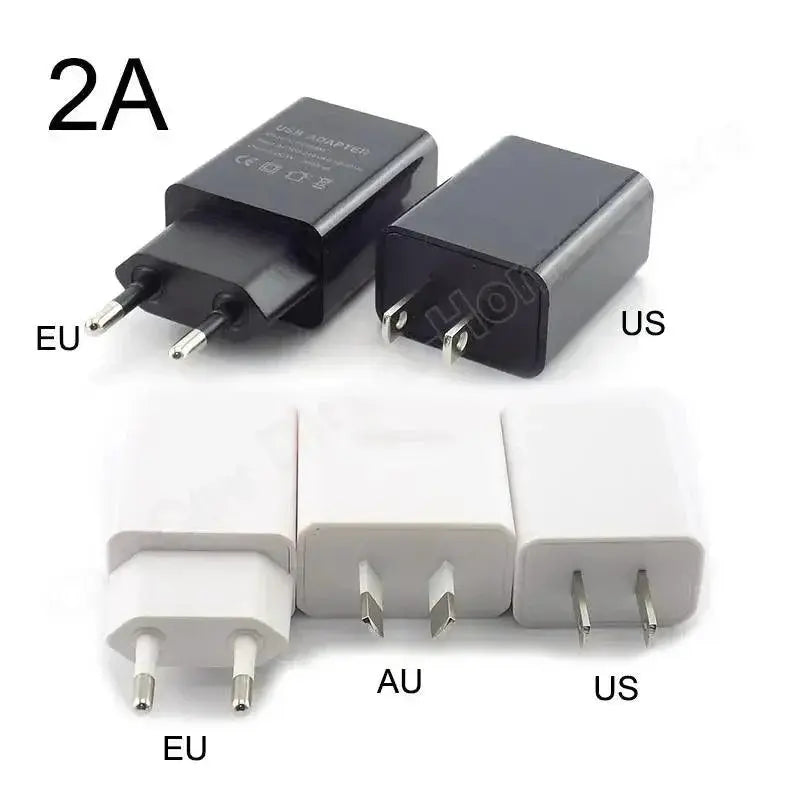 Versatile 5V Travel USB Charger Compact Wall Adapter EU US