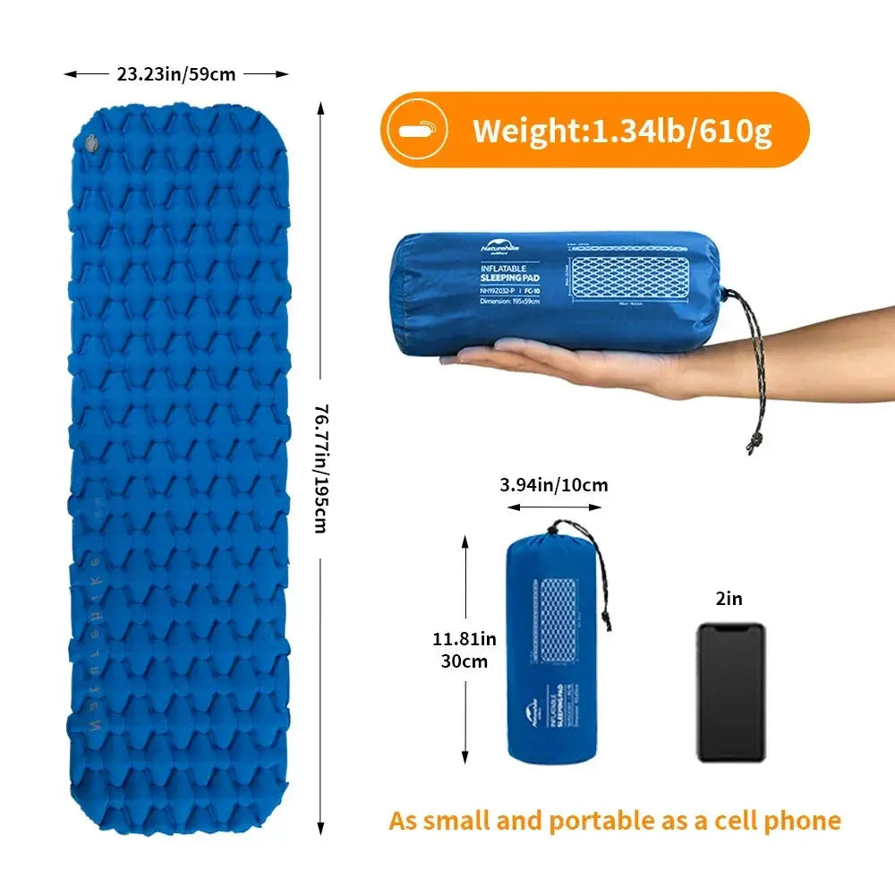 Ultralight Inflatable Camping Sleeping Pad For Backpacking