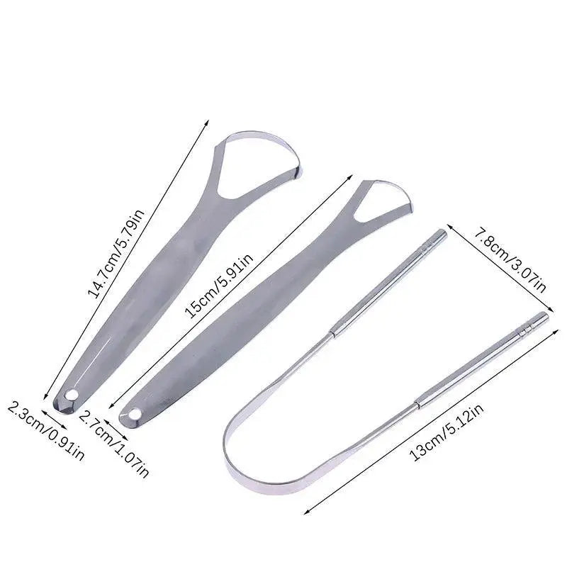 Stainless Steel Tongue Scraper for Fresh Breath Hygiene